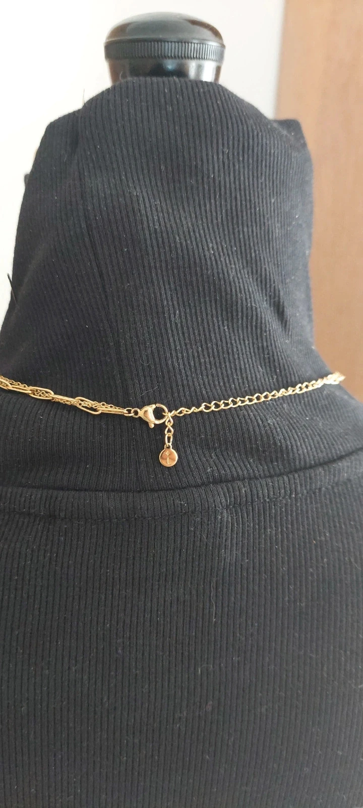Collier multi-rangs doré en acier inoxydable - Style Créateur – photo 4